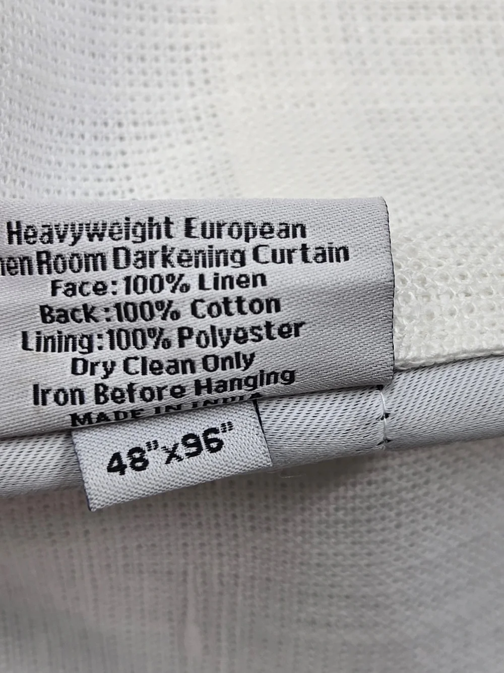 NWOT QUINCE Set 2 48x96 Heavyweight European Linen Room Darkening Curtains 0245